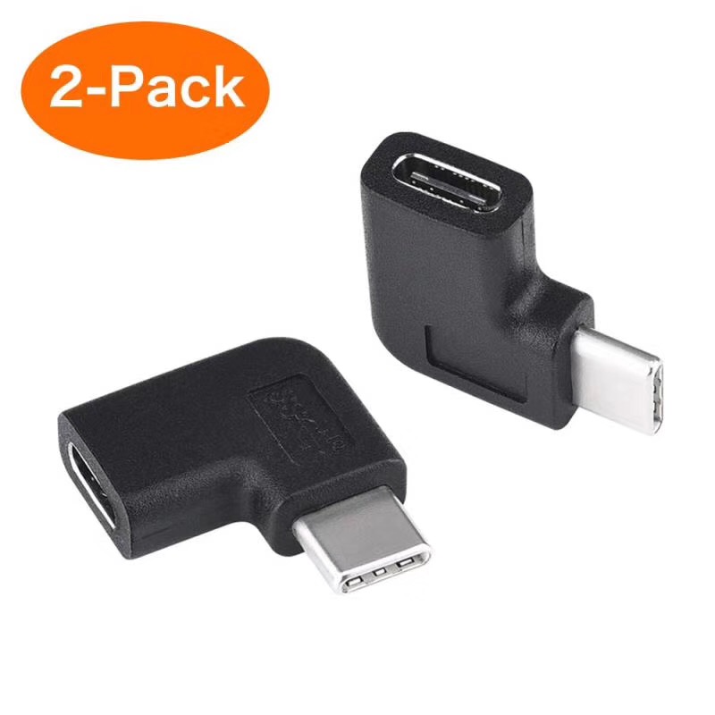 90 degree USB C M to USB C F Adapter