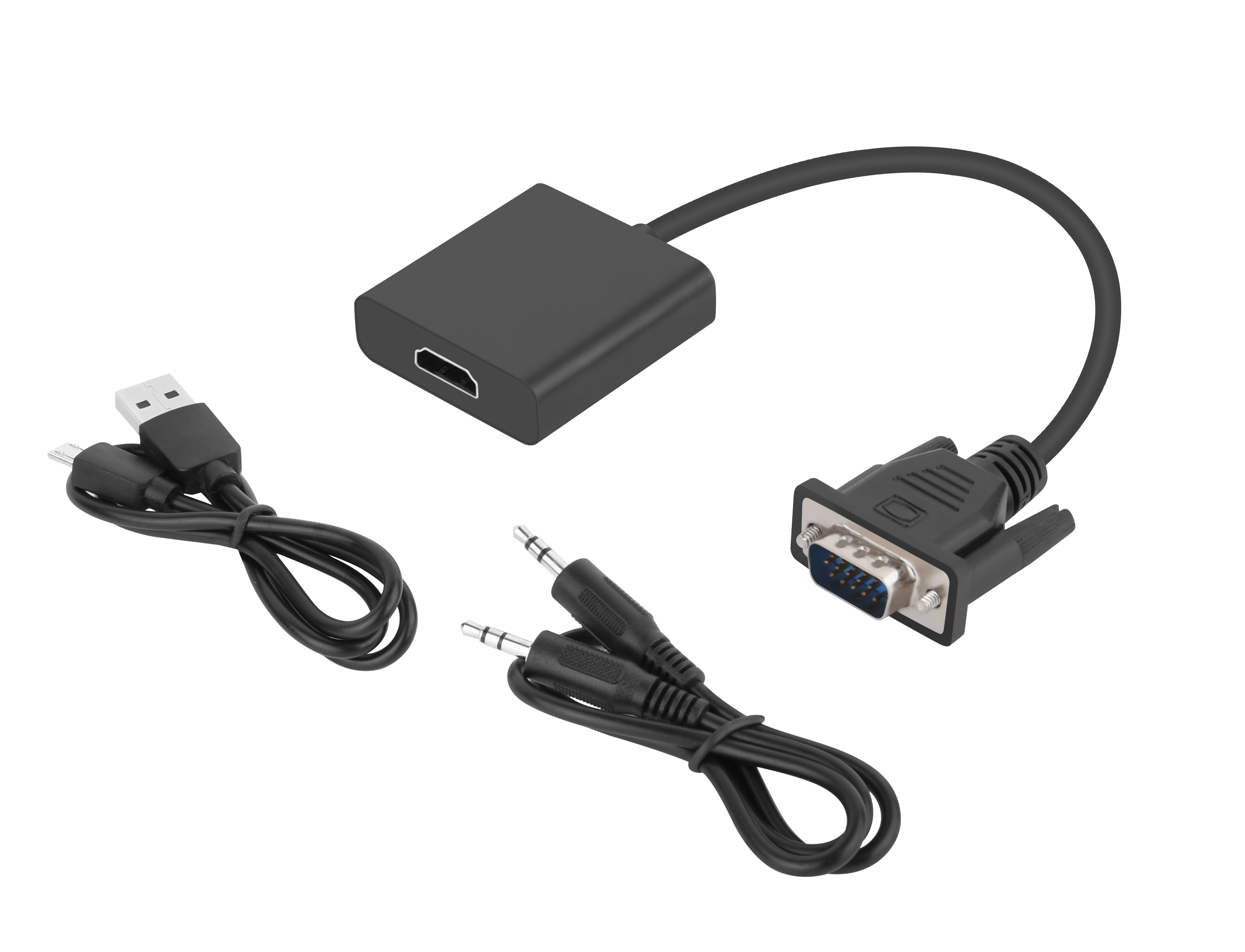 VGA to hdmi with auido and power cable