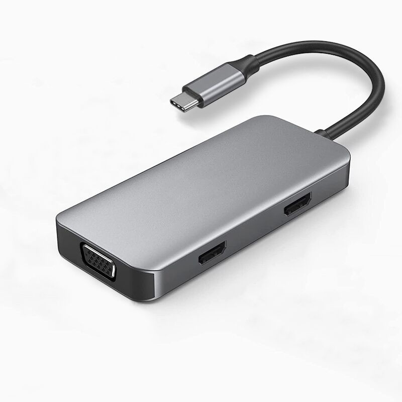 USB C to Dual HDMI+VGA  