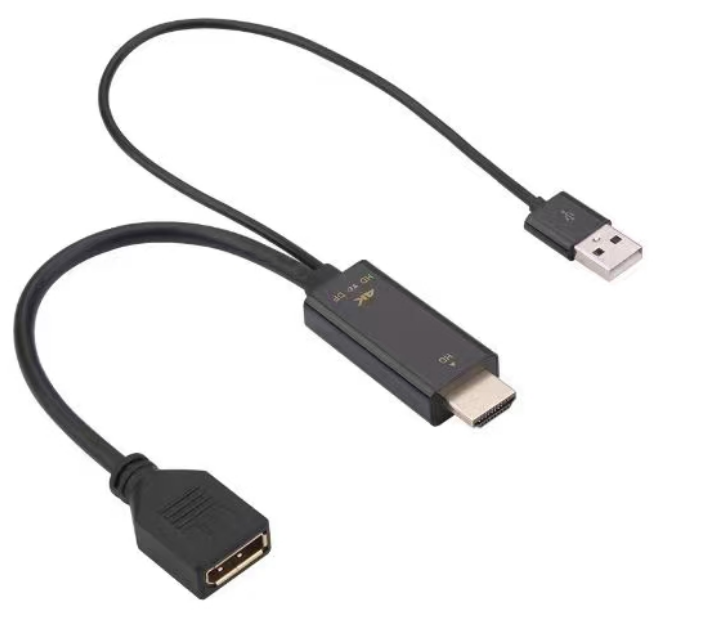 HDMI to DP with USB Cable