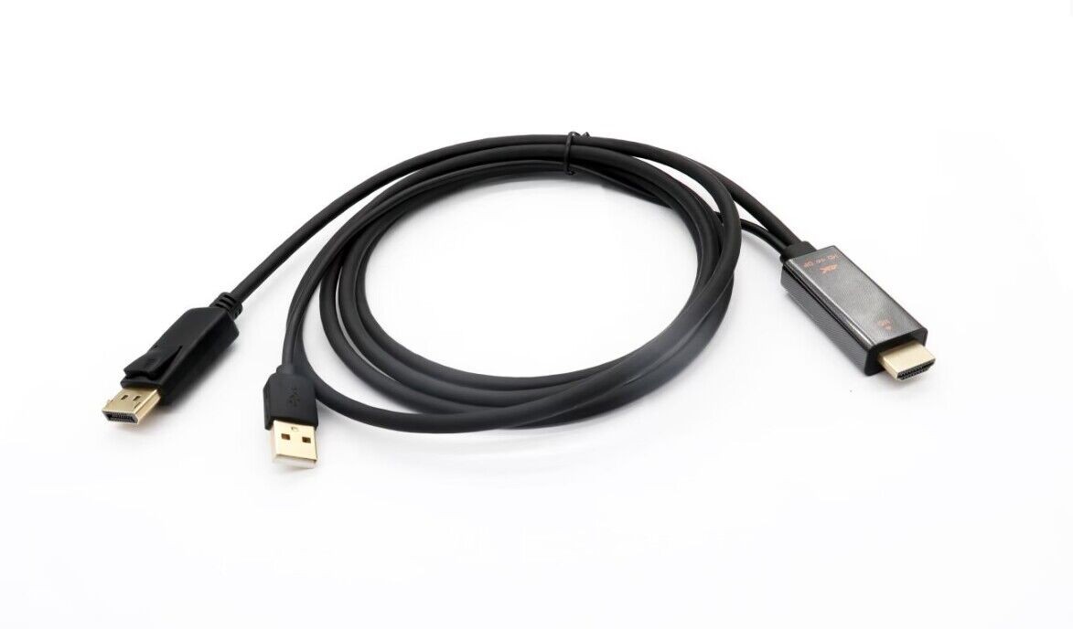 HDMI to DP with USB Long Cable