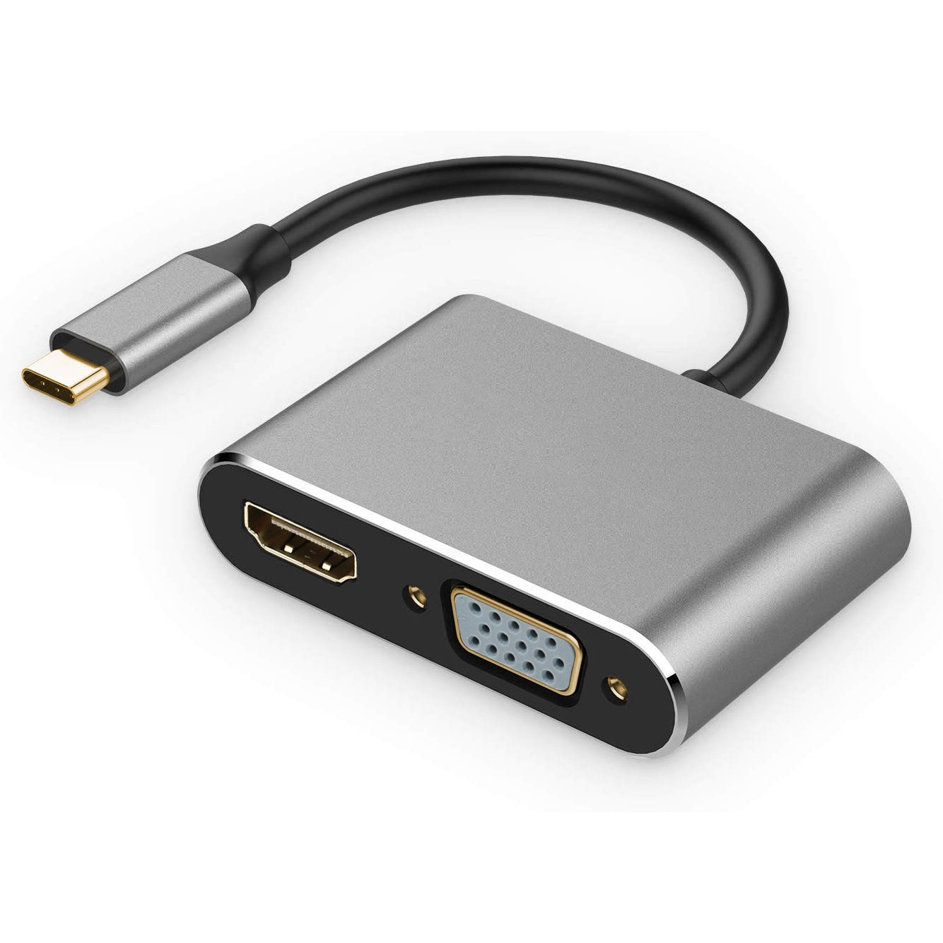 USB C to HDMI+VGA Adapter