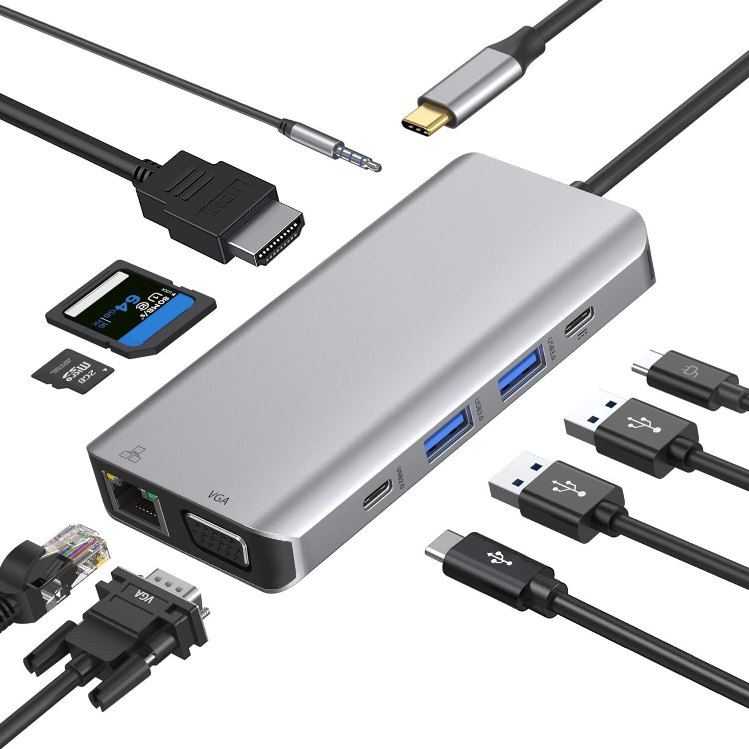 10 IN 1 USB C Docking station