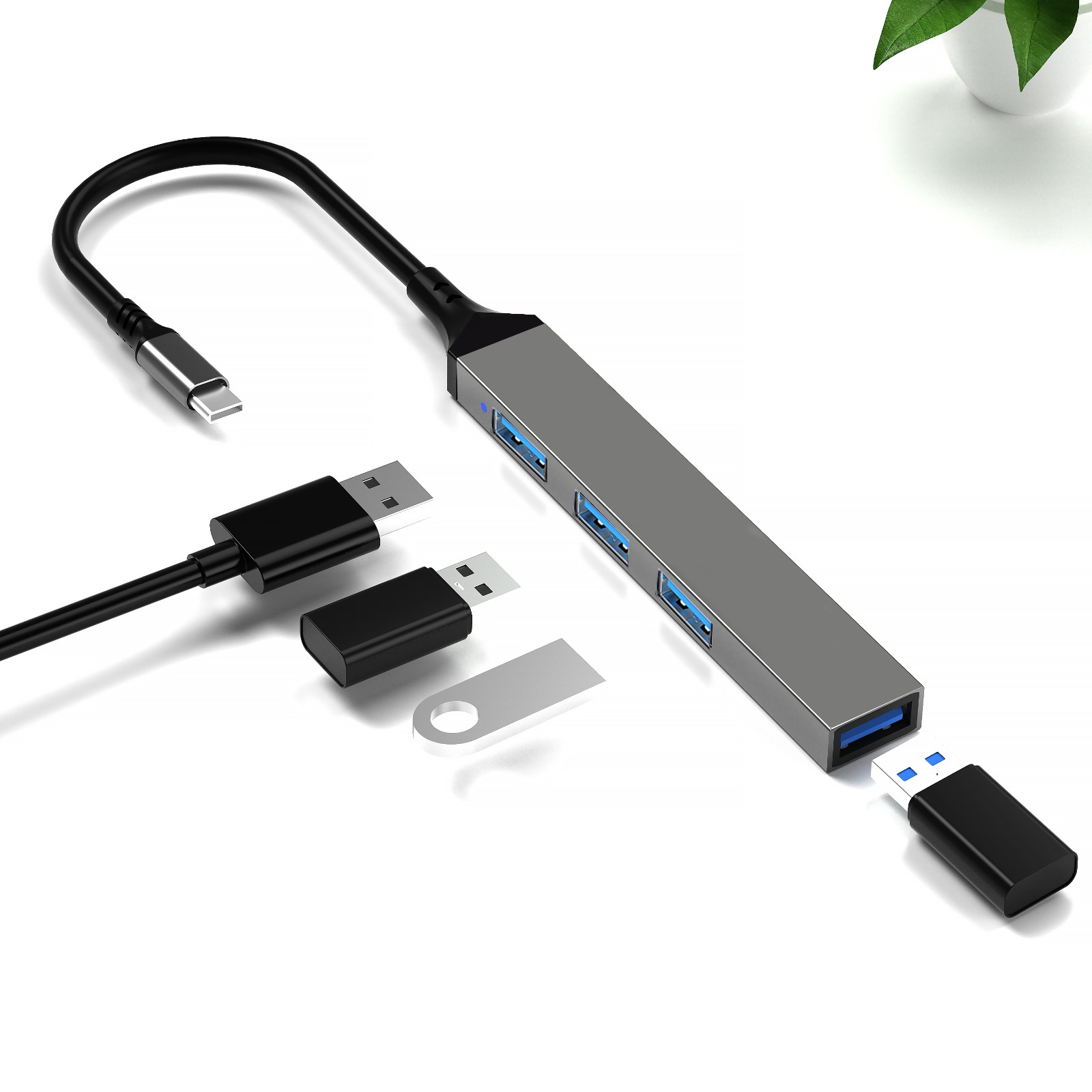 Slim USB C to USB 3.0 HUB 4ports Slim USB C to USB 3.0 HUB 4ports