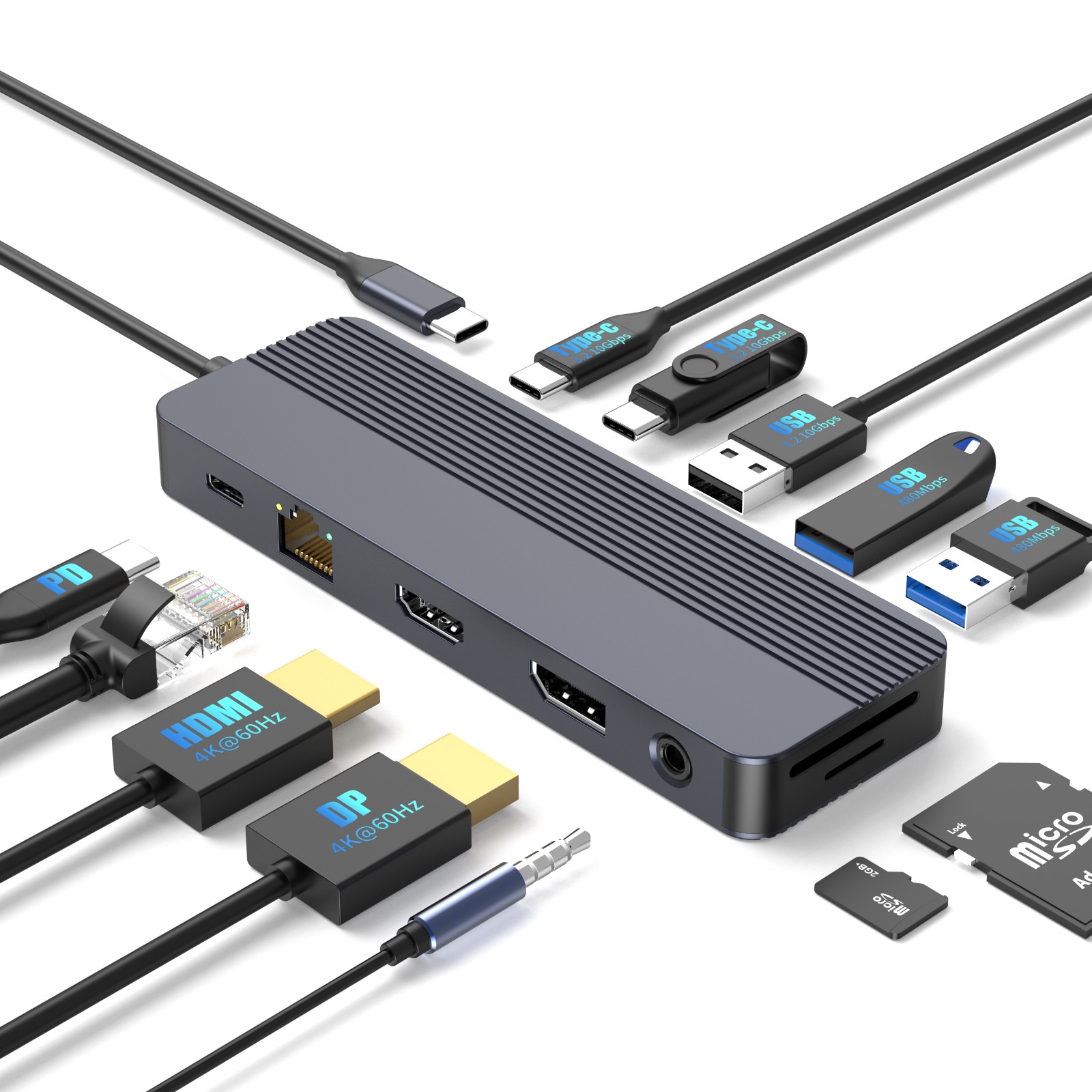 12 in 1 USB C Dock station