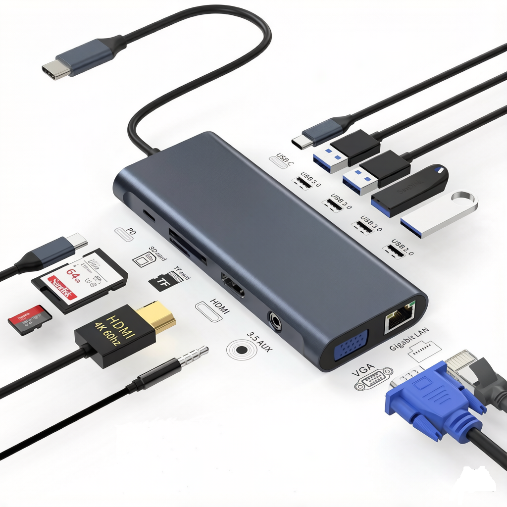 12-in-1 USB C Docking station